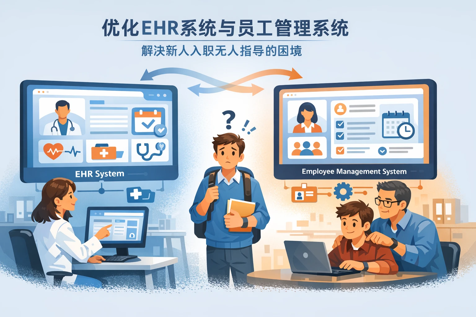 优化EHR系统与员工管理系统：解决新人入职无人指导的困境