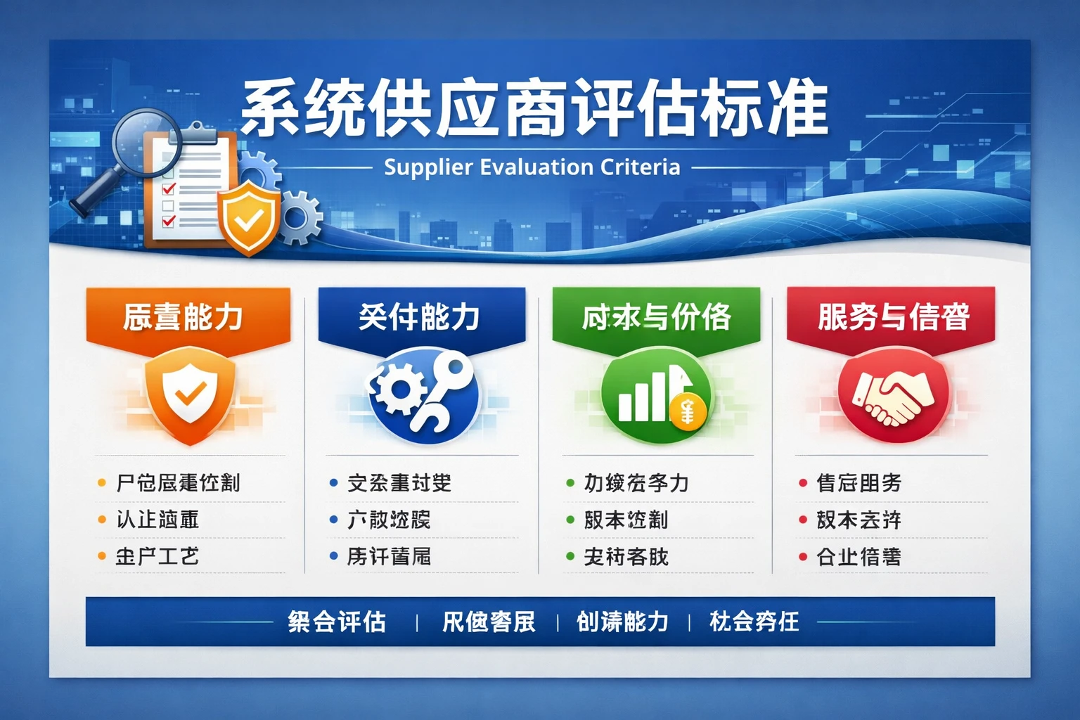 系统供应商评估标准