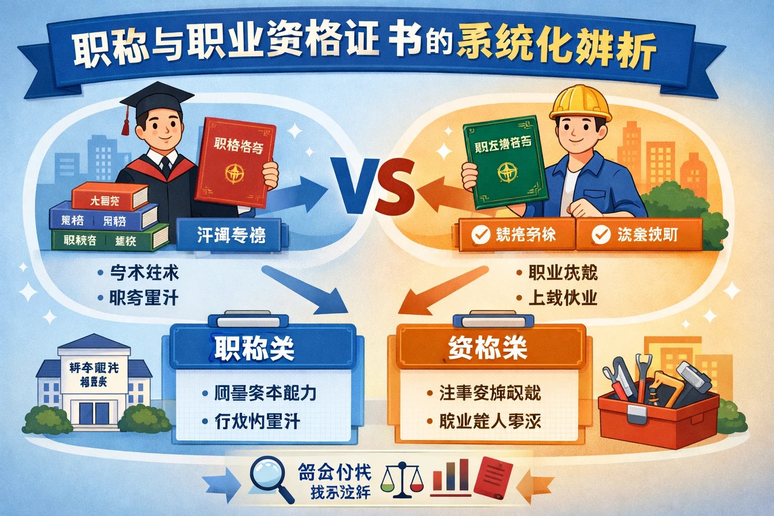 职称与职业资格证书的系统化辨析