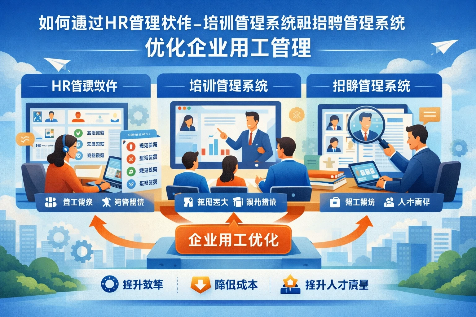 如何通过HR管理软件、培训管理系统和招聘管理系统优化企业用工管理