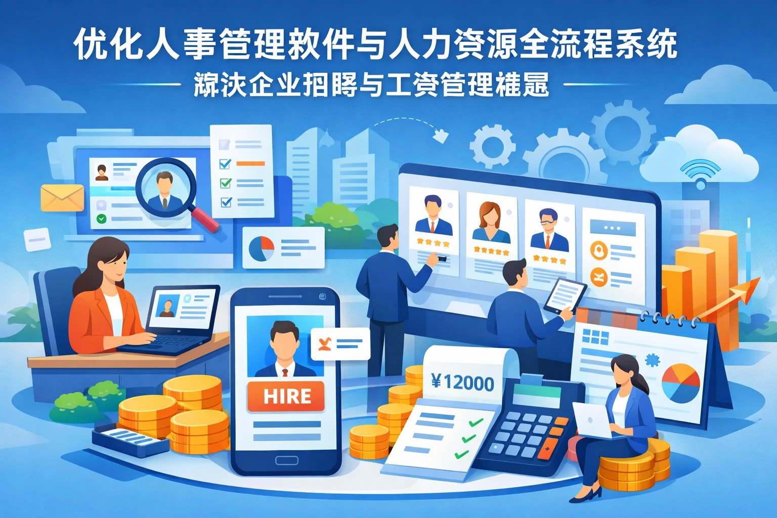 优化人事管理软件与人力资源全流程系统，解决企业招聘与工资管理难题