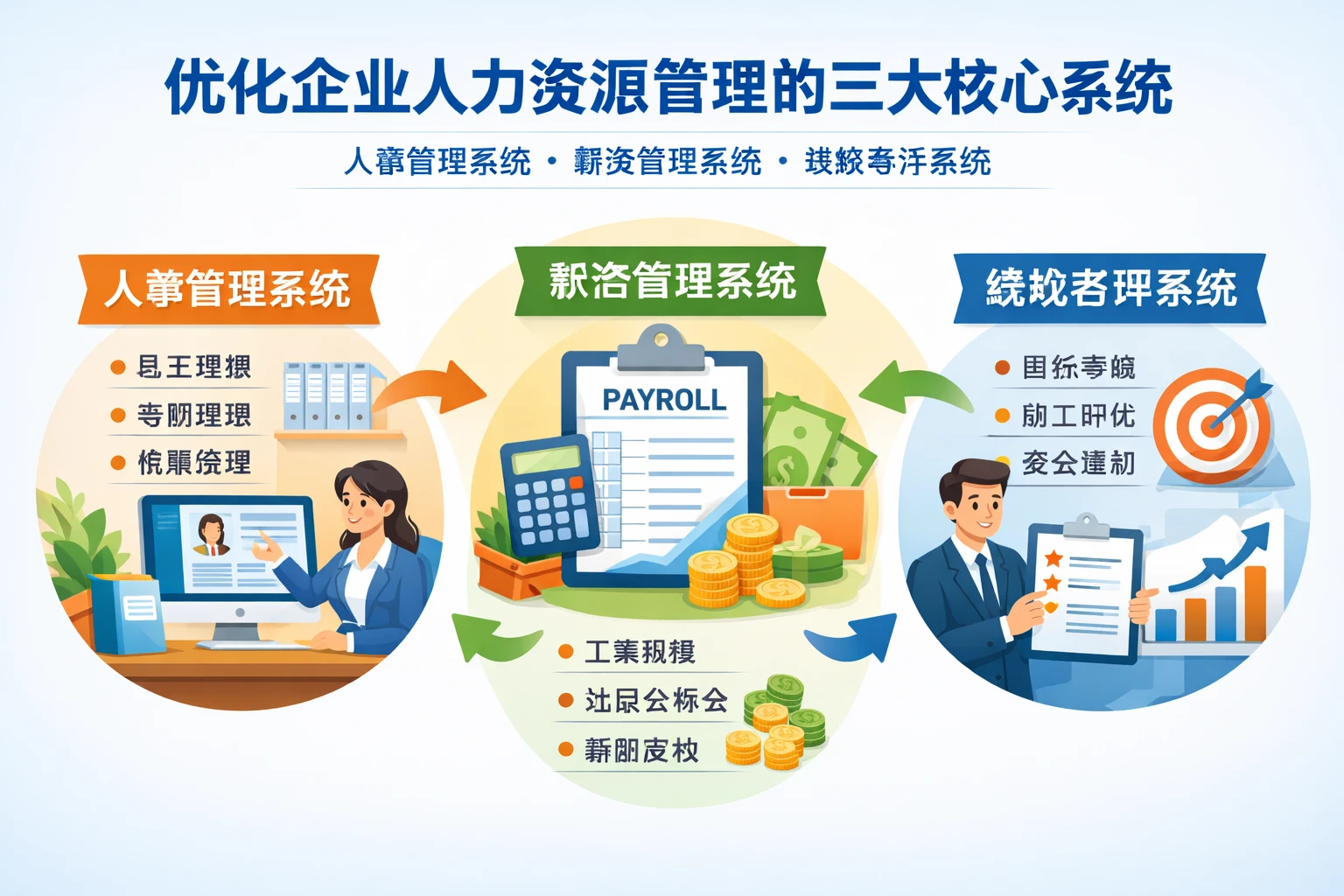 优化企业人力资源管理的三大核心系统：人事管理系统、薪资管理系统与绩效考评系统