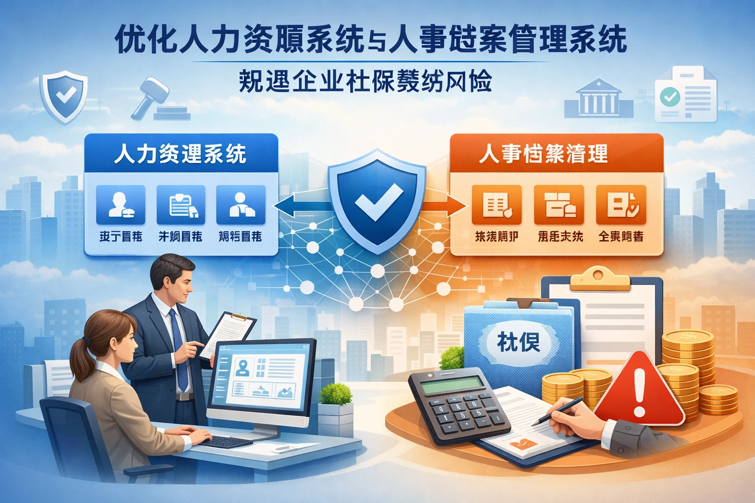 优化人力资源系统与人事档案管理系统，规避企业社保缴纳风险