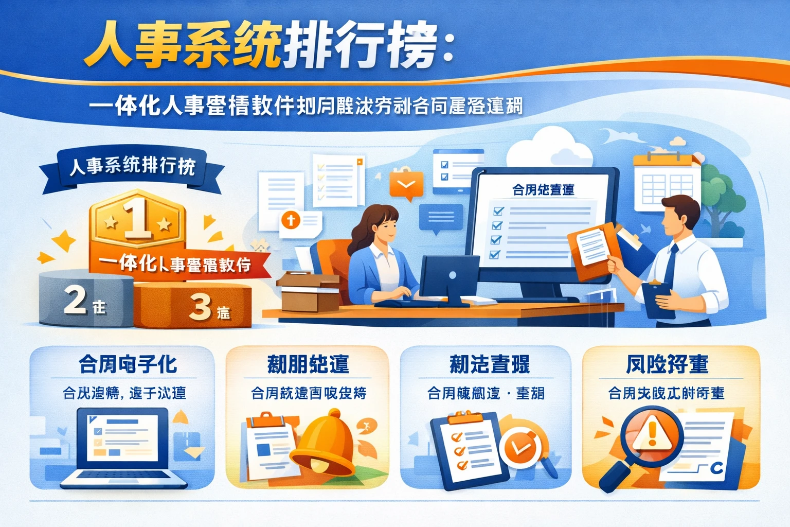 人事系统排行榜：一体化人事管理软件如何解决劳动合同管理难题