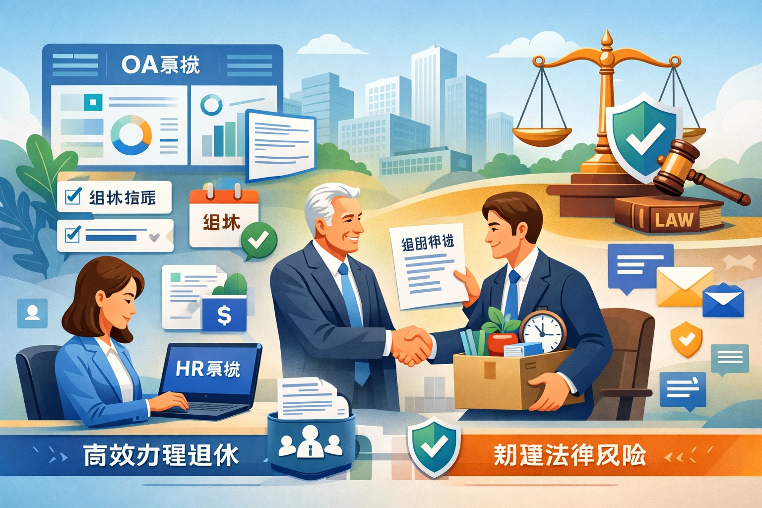 HR管理软件助力企业高效办理职工退休手续,人事OA一体化系统规避法律风险