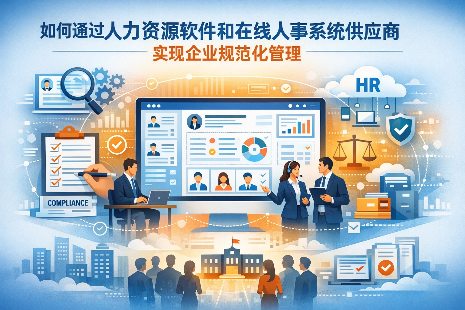 如何通过人力资源软件和在线人事系统供应商实现企业规范化管理