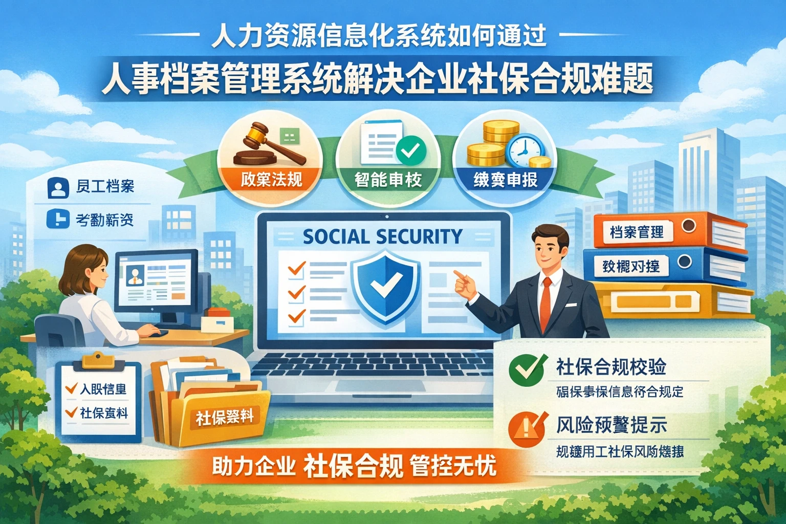 人力资源信息化系统如何通过人事档案管理系统解决企业社保合规难题