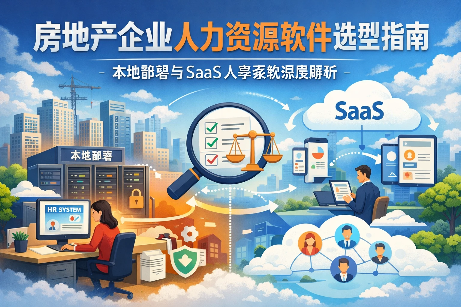 房地产企业人力资源软件选型指南：本地部署与SaaS人事系统深度解析