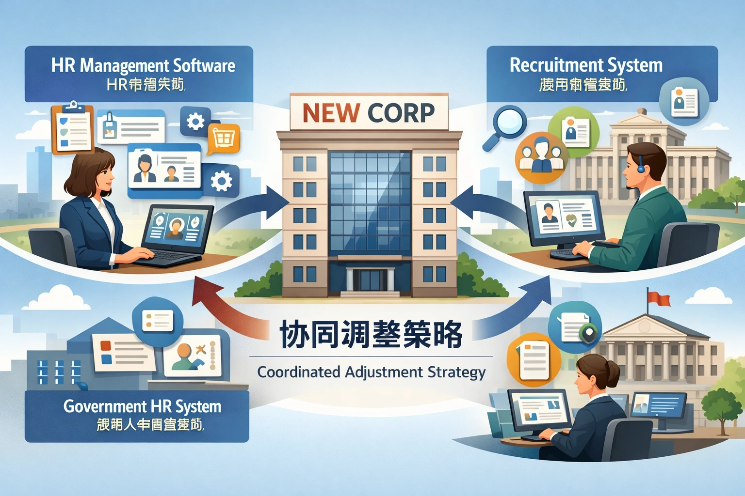 企业更名过程中HR管理软件、招聘管理系统与政府人事管理系统的协同调整策略