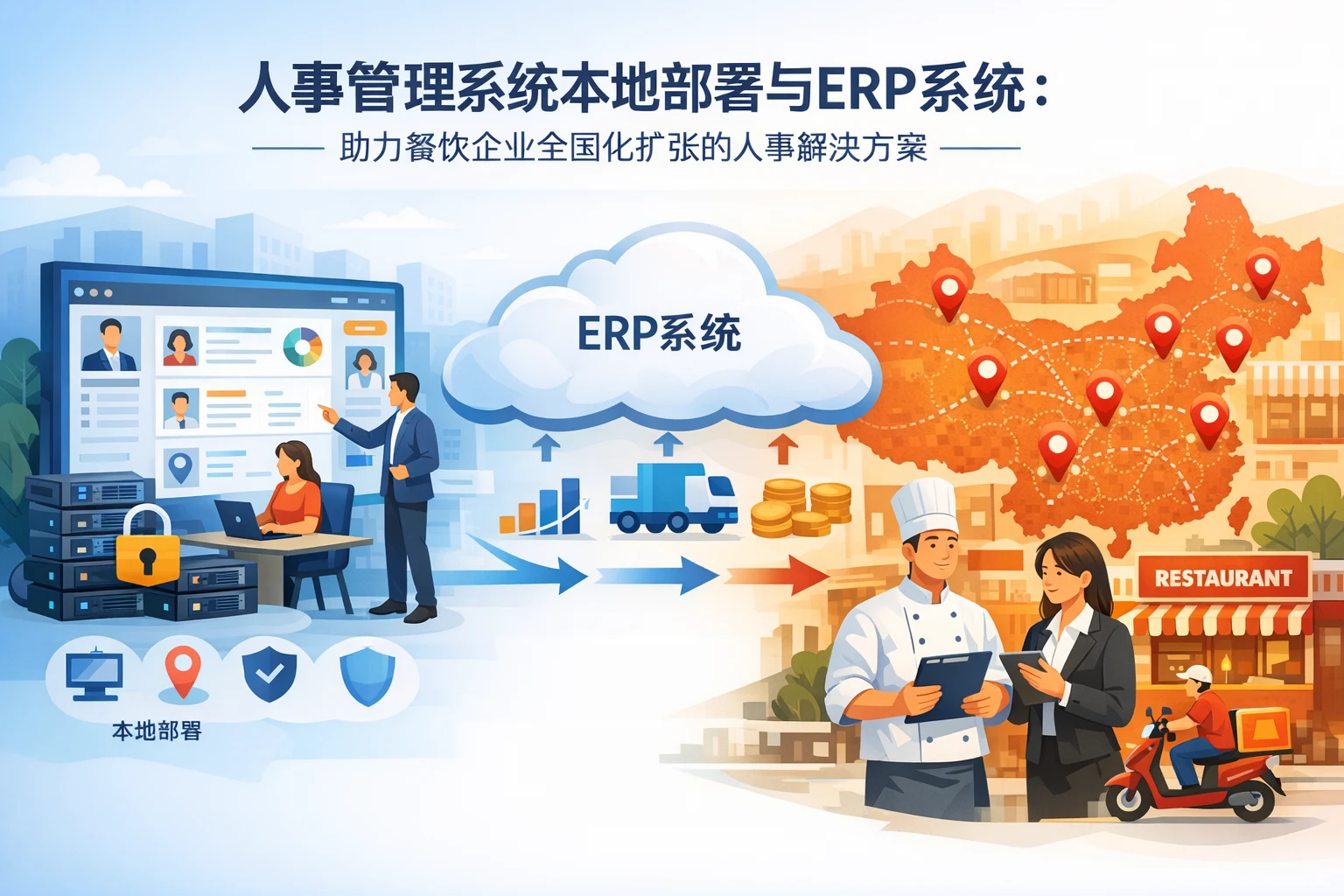 人事管理系统本地部署与ERP系统：助力餐饮企业全国化扩张的人事解决方案