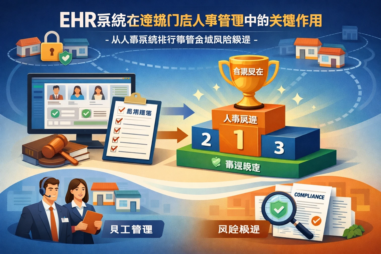 EHR系统在连锁门店人事管理中的关键作用 - 从人事系统排行榜看合规风险规避