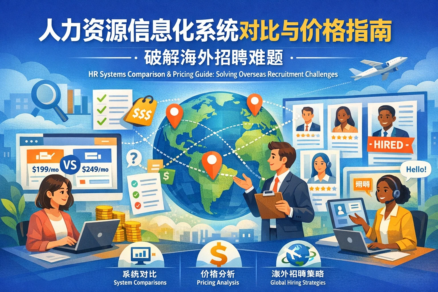 人力资源信息化系统对比与价格指南：破解海外招聘难题