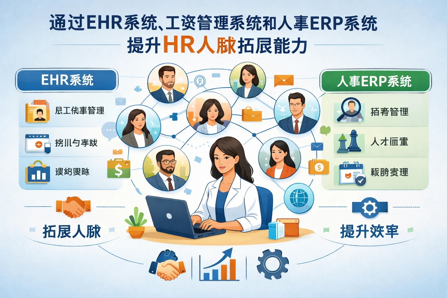 通过ehr系统、工资管理系统和人事ERP系统提升HR人脉拓展能力