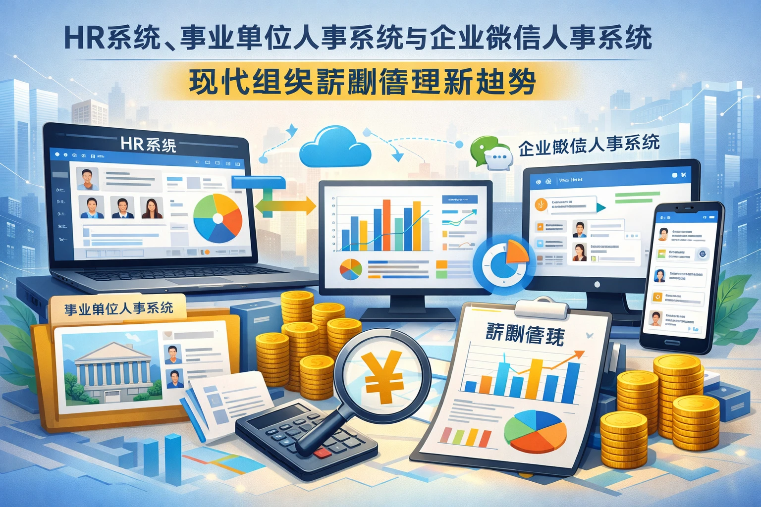 HR系统、事业单位人事系统与企业微信人事系统：现代组织薪酬管理新趋势