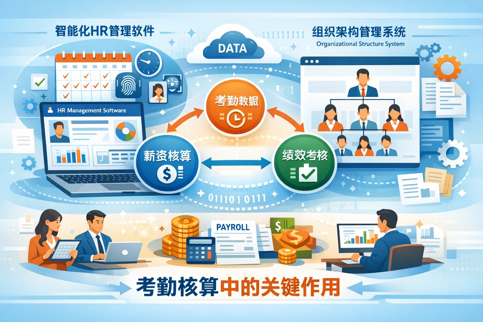 智能化HR管理软件与组织架构管理系统在考勤核算中的关键作用
