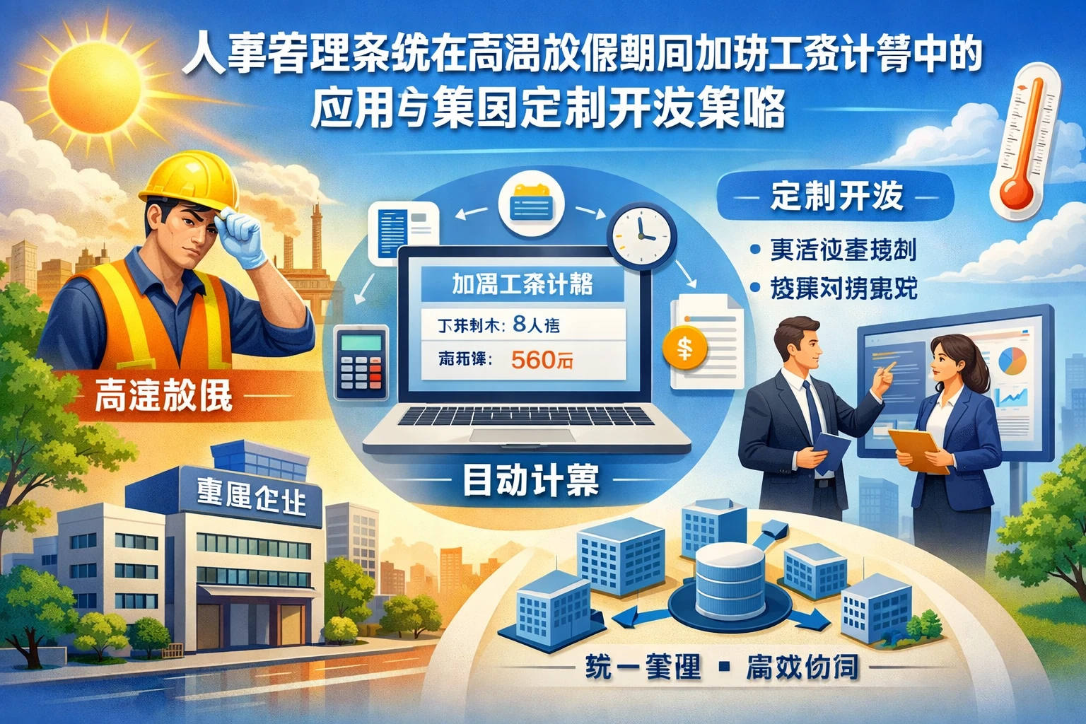 人事管理系统在高温放假期间加班工资计算中的应用与集团定制开发策略