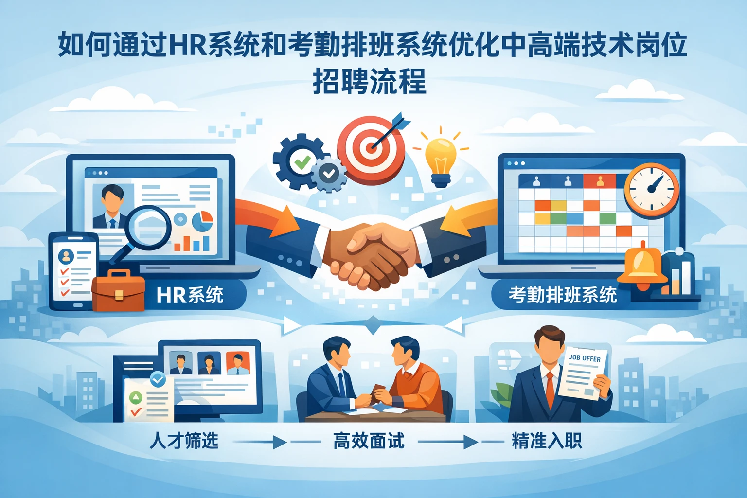 如何通过HR系统和考勤排班系统优化中高端技术岗位招聘流程
