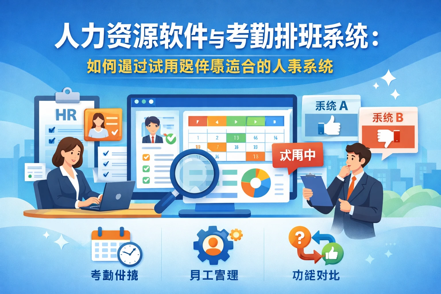 人力资源软件与考勤排班系统：如何通过试用选择最适合的人事系统