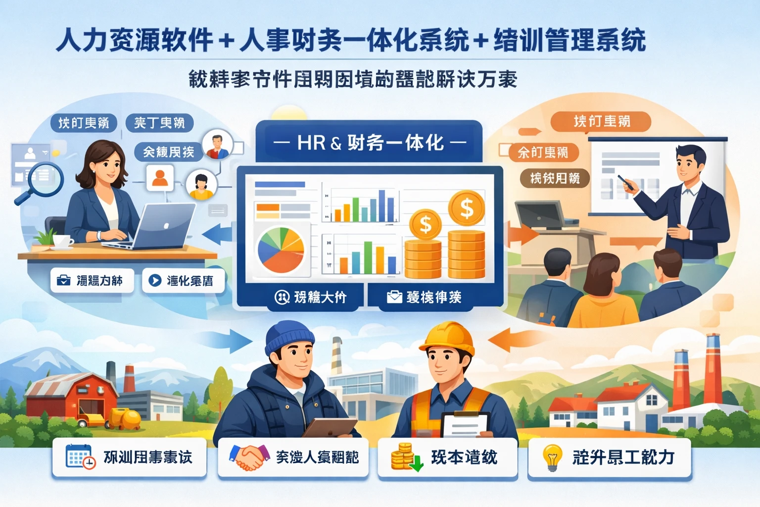 人力资源软件+人事财务一体化系统+培训管理系统：破解季节性招聘困境的智能解决方案