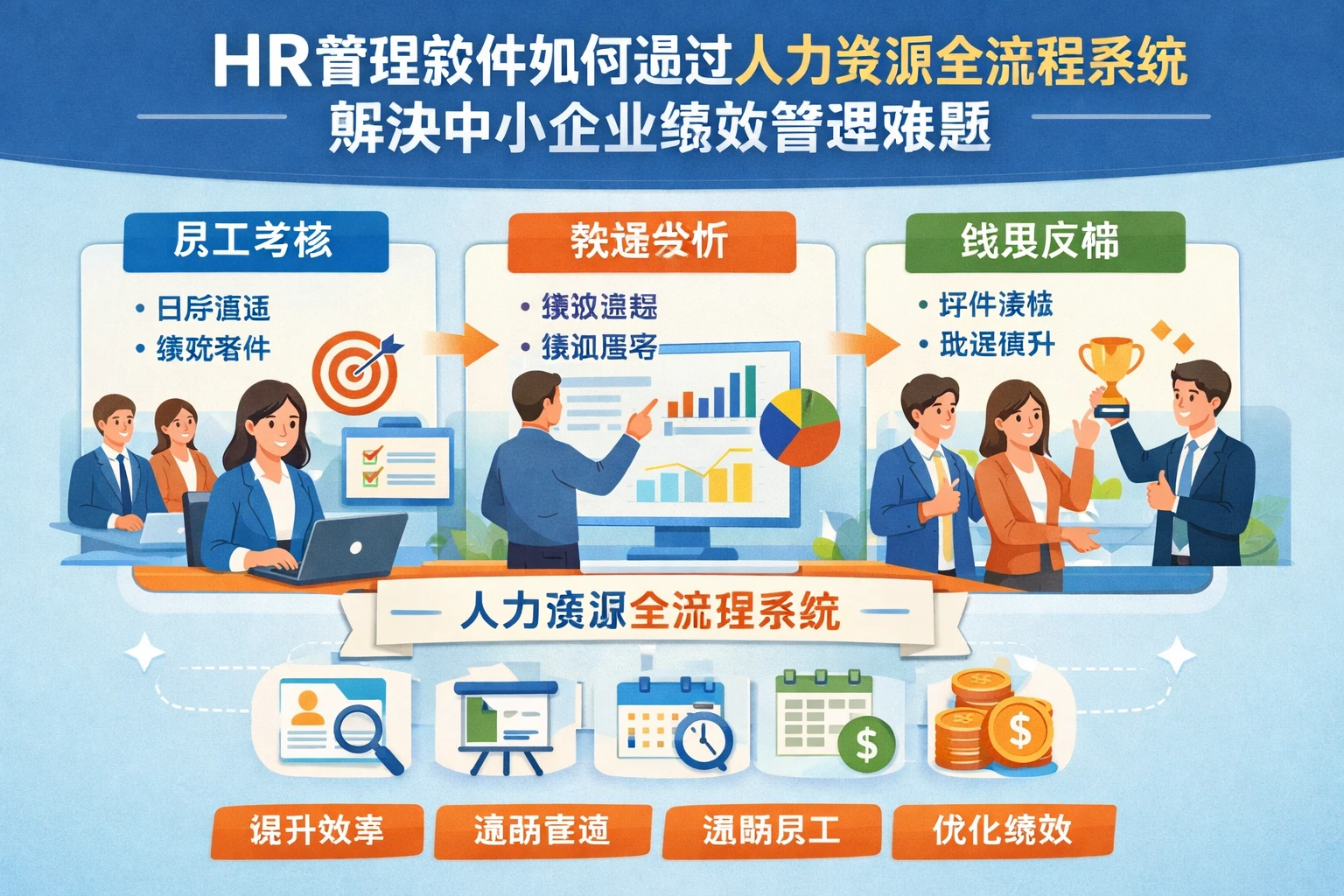 HR管理软件如何通过人力资源全流程系统解决中小企业绩效管理难题