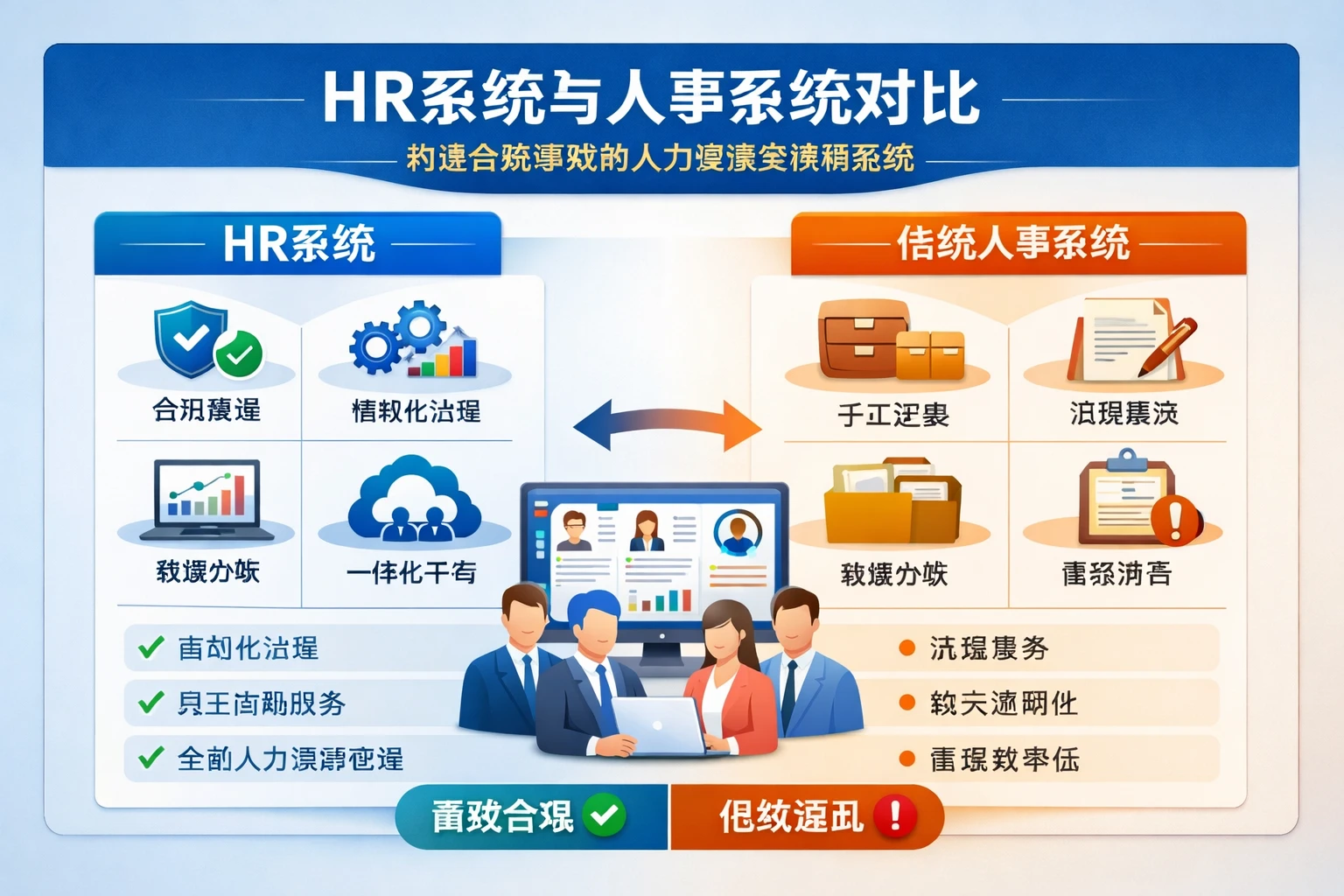 HR系统与人事系统对比：构建合规高效的人力资源全流程系统