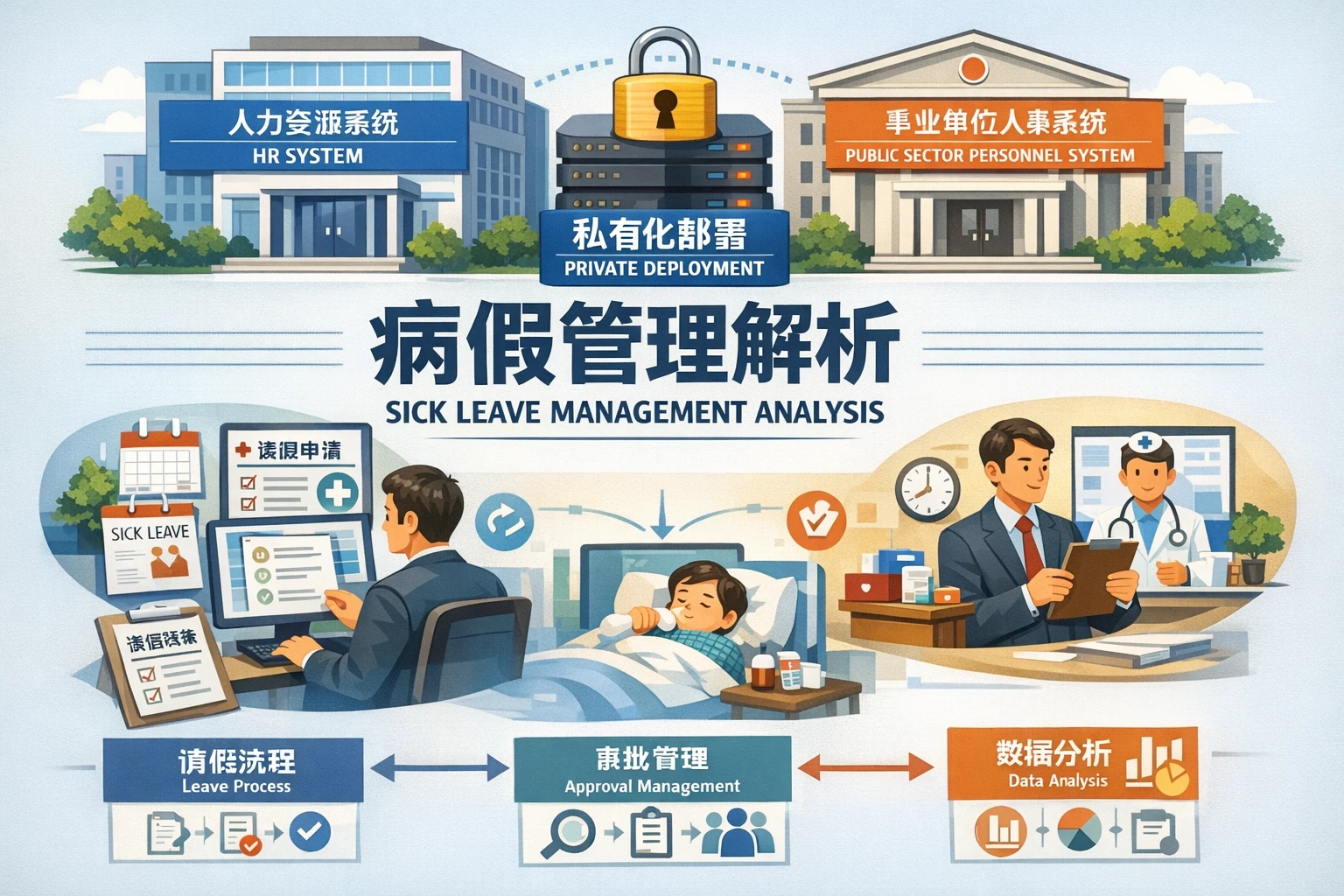 人力资源系统与事业单位人事系统私有化部署下的病假管理解析