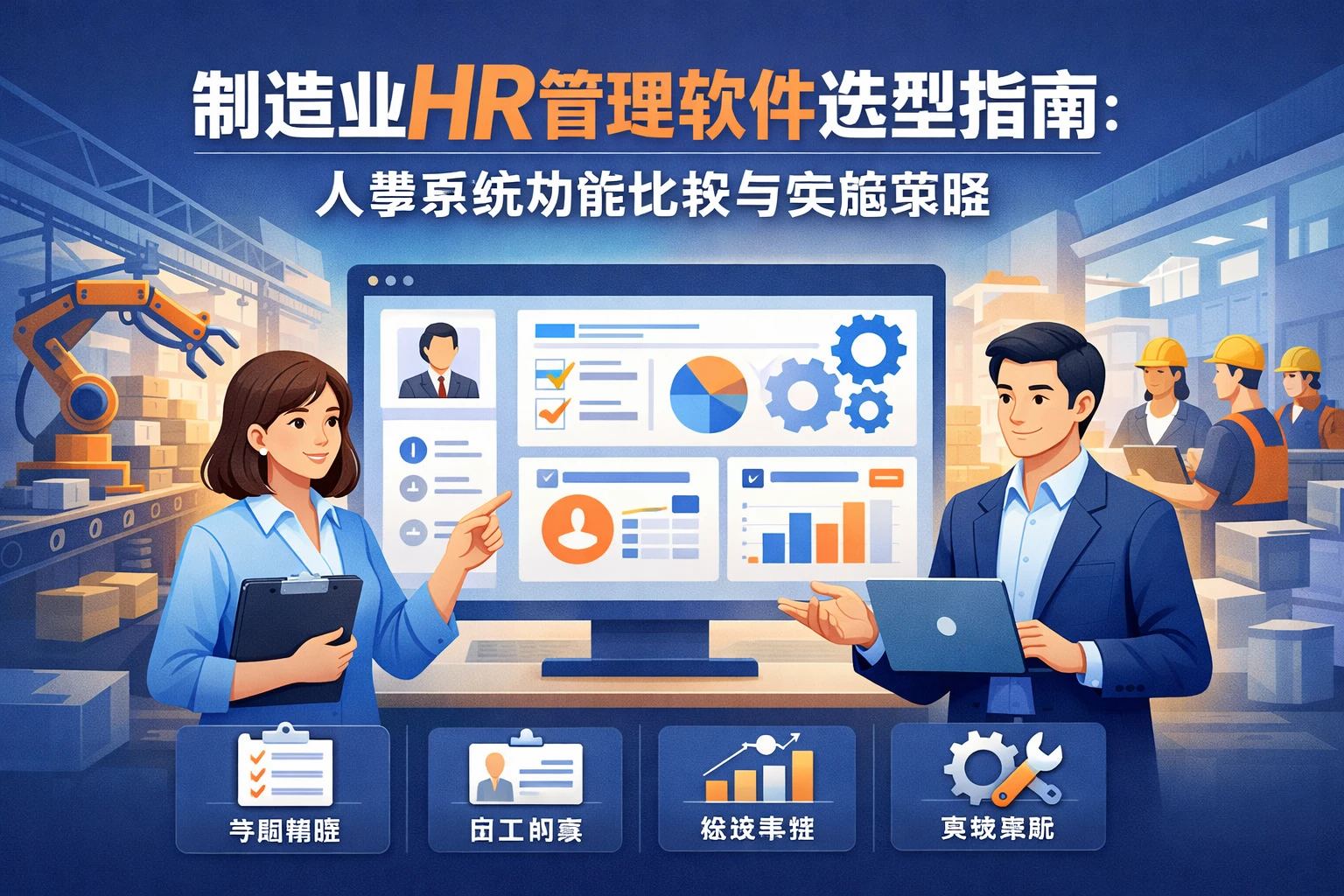 制造业HR管理软件选型指南：人事系统功能比较与实施策略