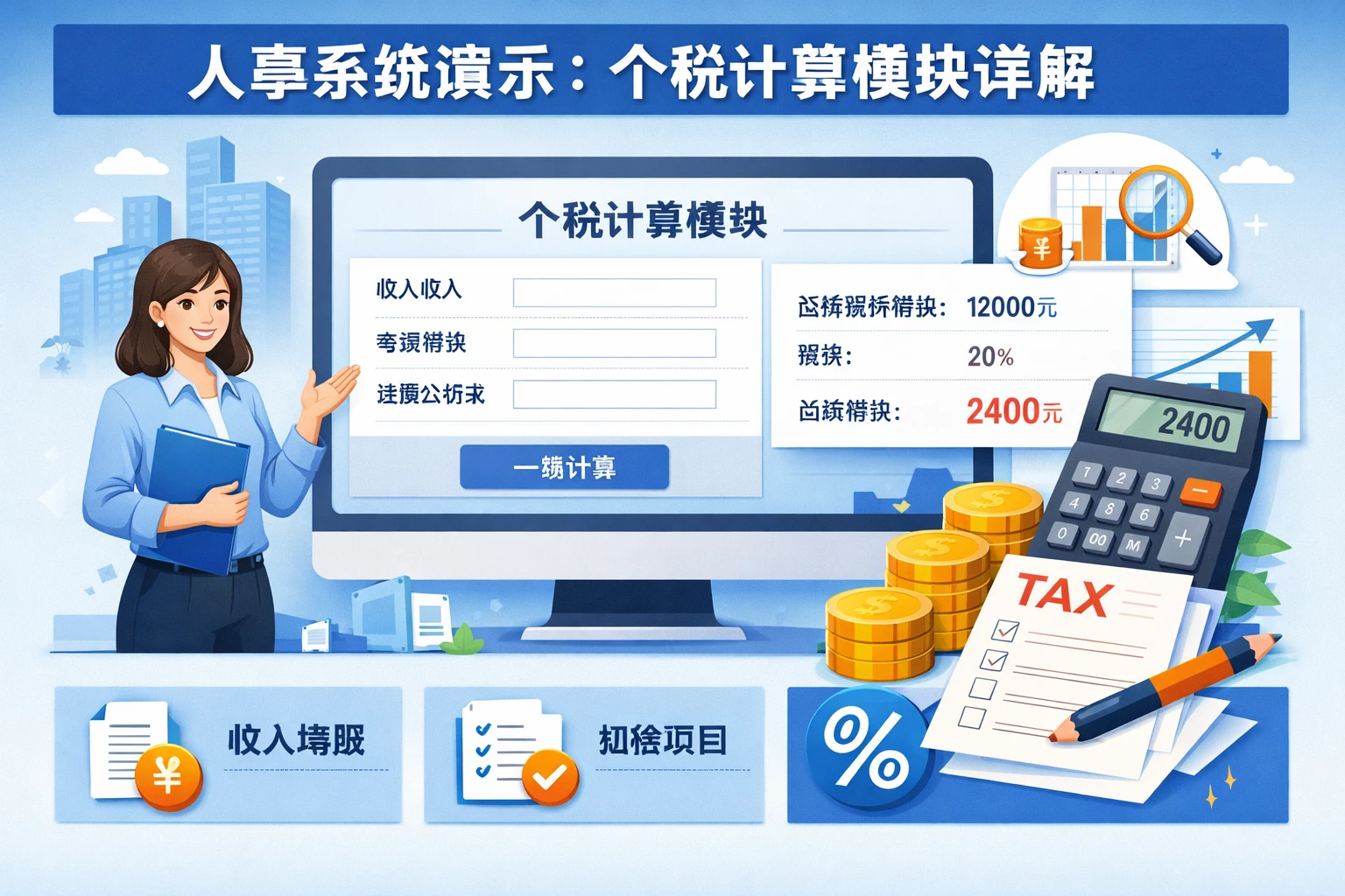 人事系统演示：个税计算模块详解