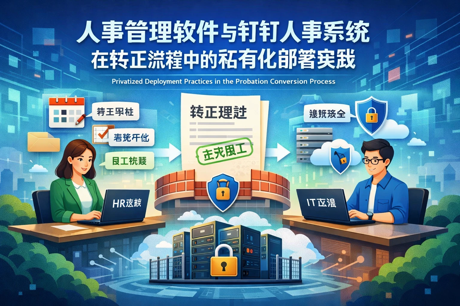 人事管理软件与钉钉人事系统在转正流程中的私有化部署实践