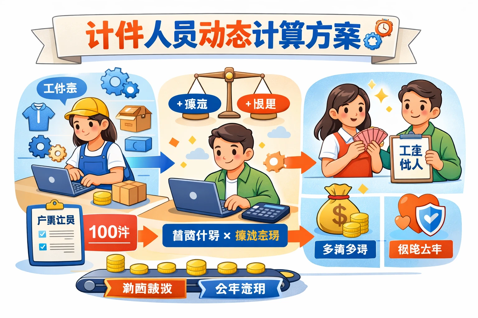 计件人员动态计算方案