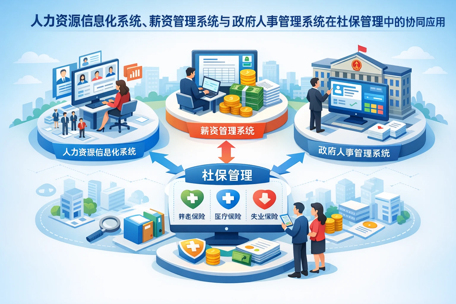 人力资源信息化系统、薪资管理系统与政府人事管理系统在社保管理中的协同应用