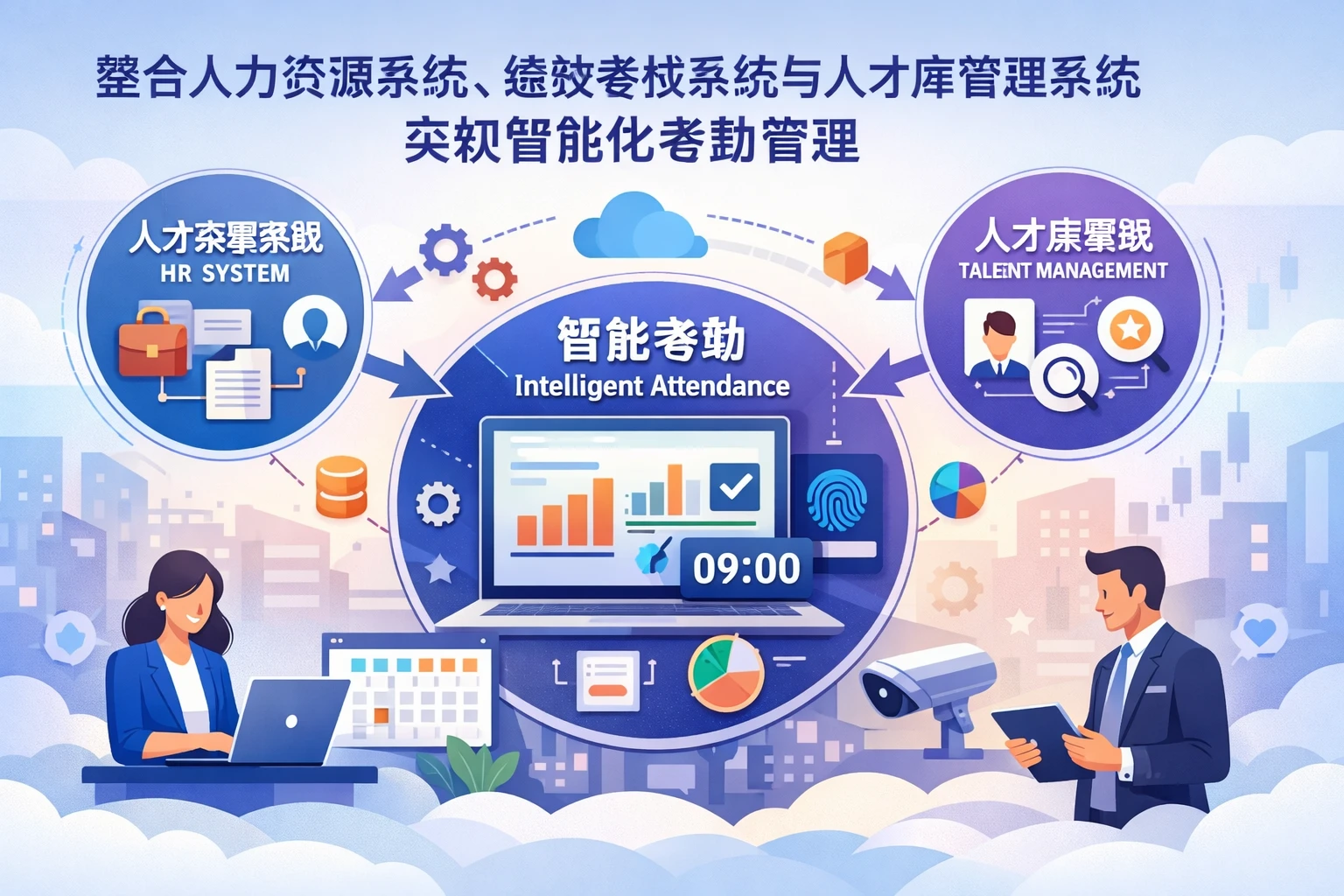 整合人力资源系统、绩效考核系统与人才库管理系统实现智能化考勤管理