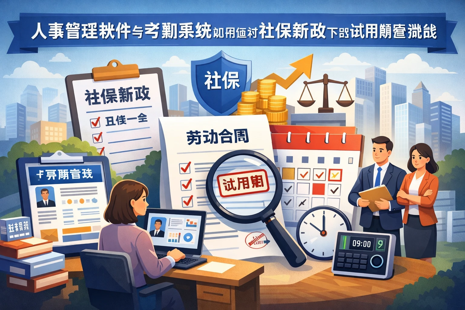 人事管理软件与考勤系统如何应对社保新政下的试用期管理挑战