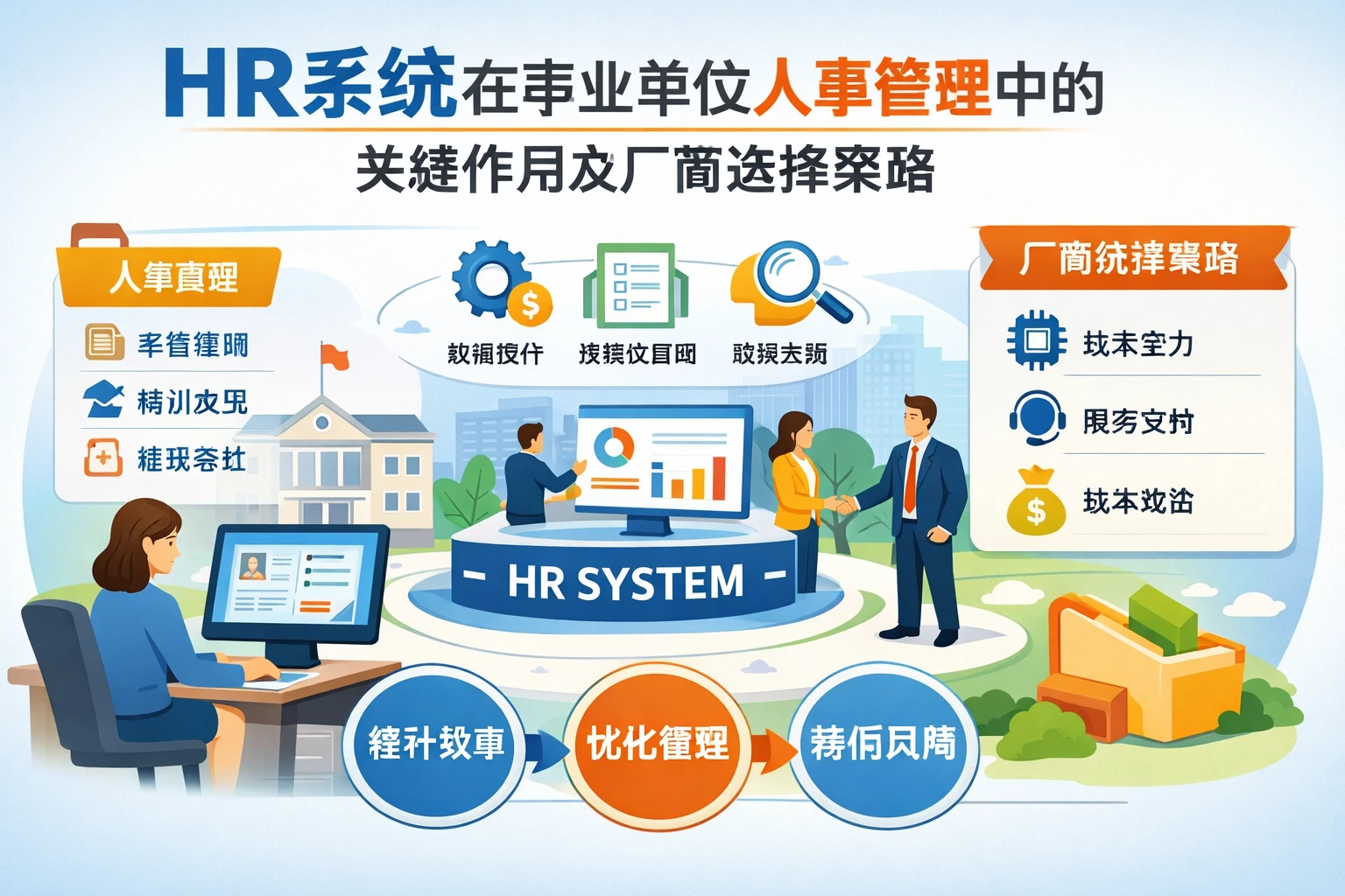 HR系统在事业单位人事管理中的关键作用及厂商选择策略