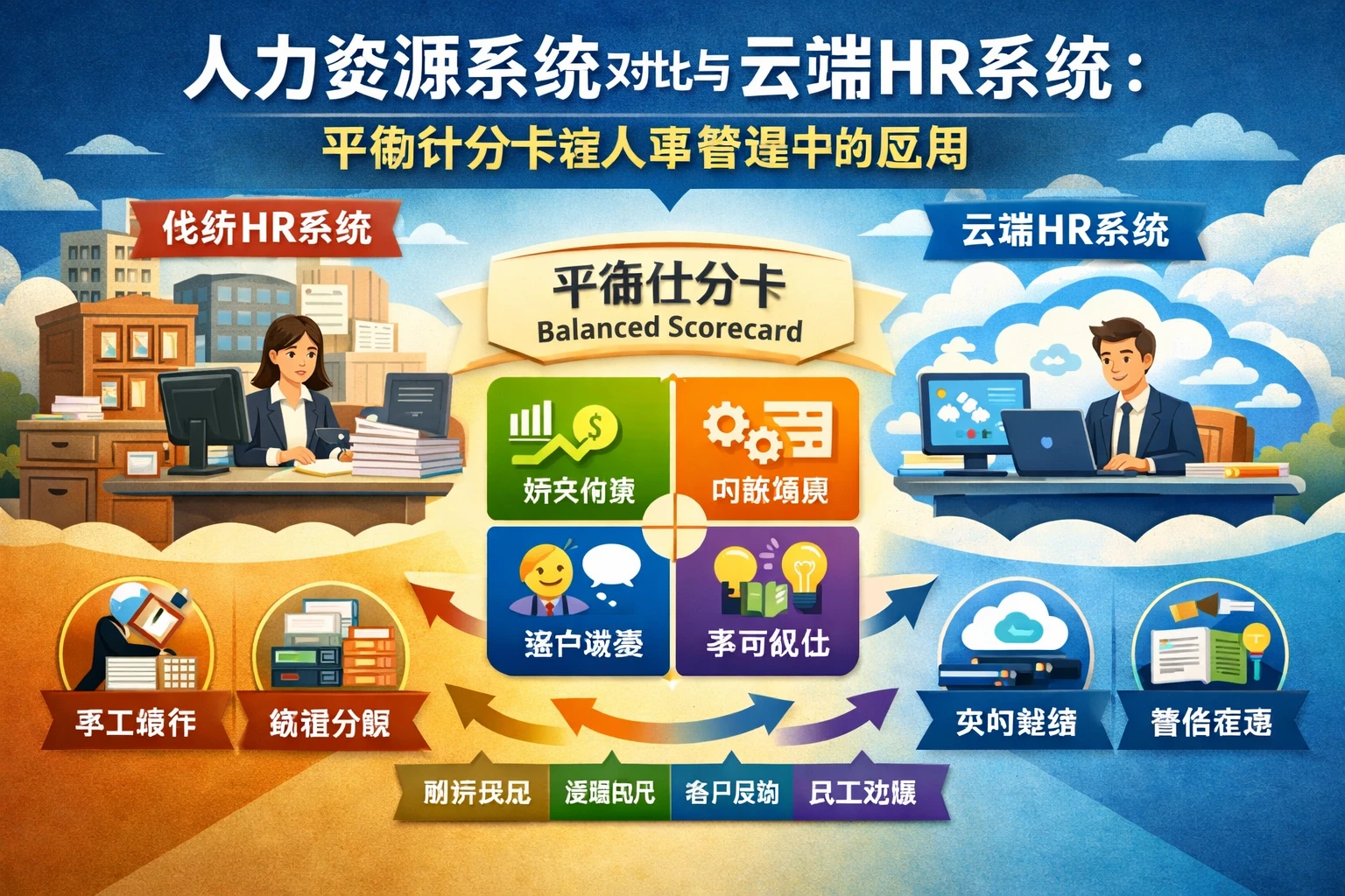人力资源系统对比与云端HR系统:平衡计分卡在人事管理中的应用