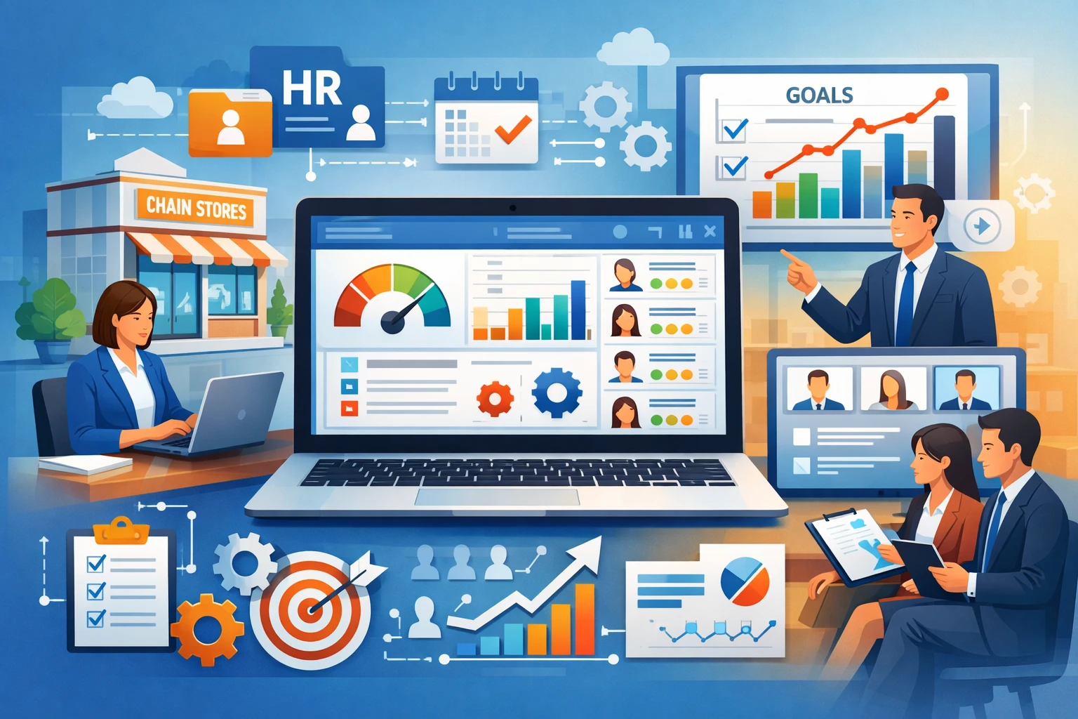 高效人力资源软件与连锁企业HR系统：整合绩效管理系统优化企业人事流程