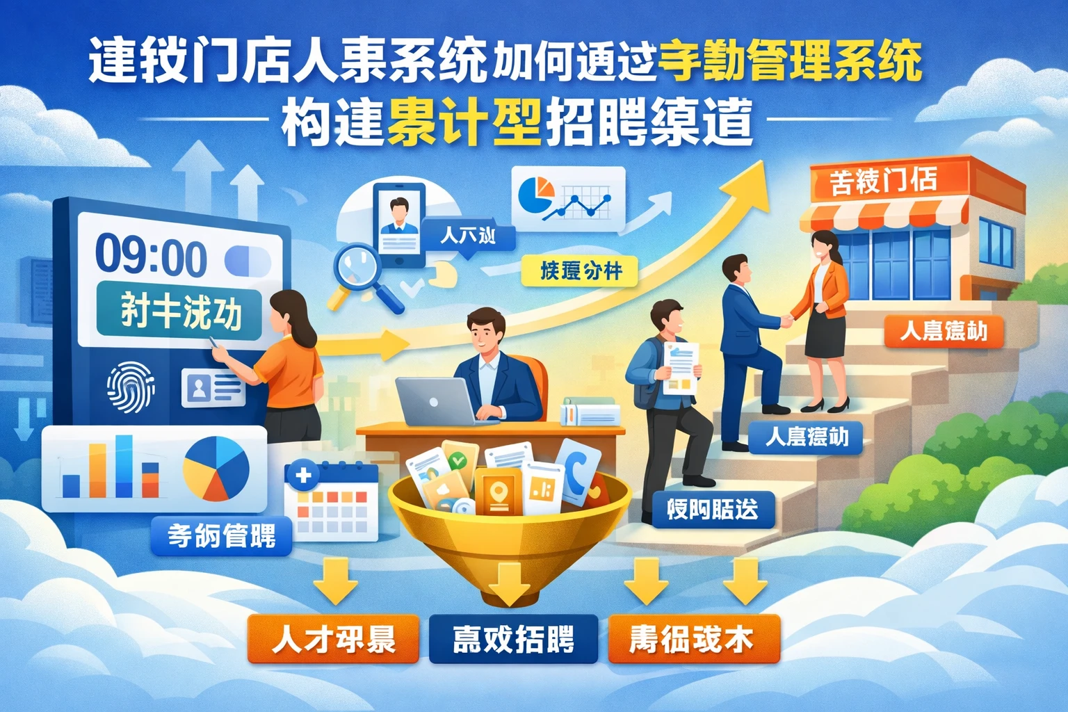 连锁门店人事系统如何通过考勤管理系统构建累计型招聘渠道