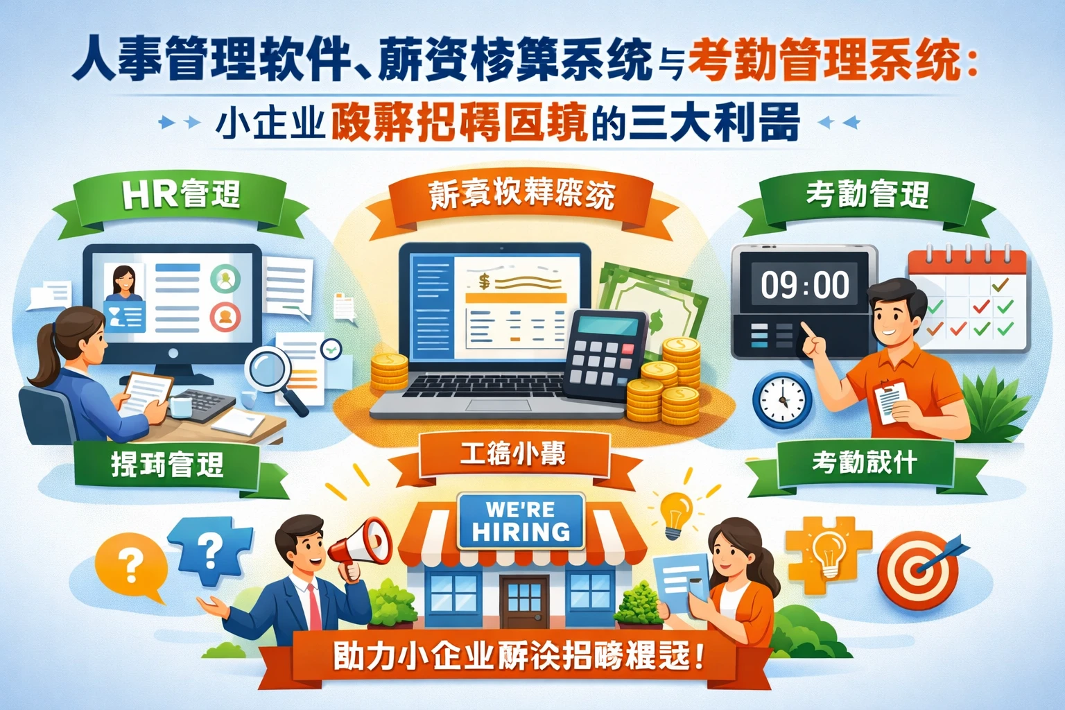 人事管理软件、薪资核算系统与考勤管理系统：小企业破解招聘困境的三大利器