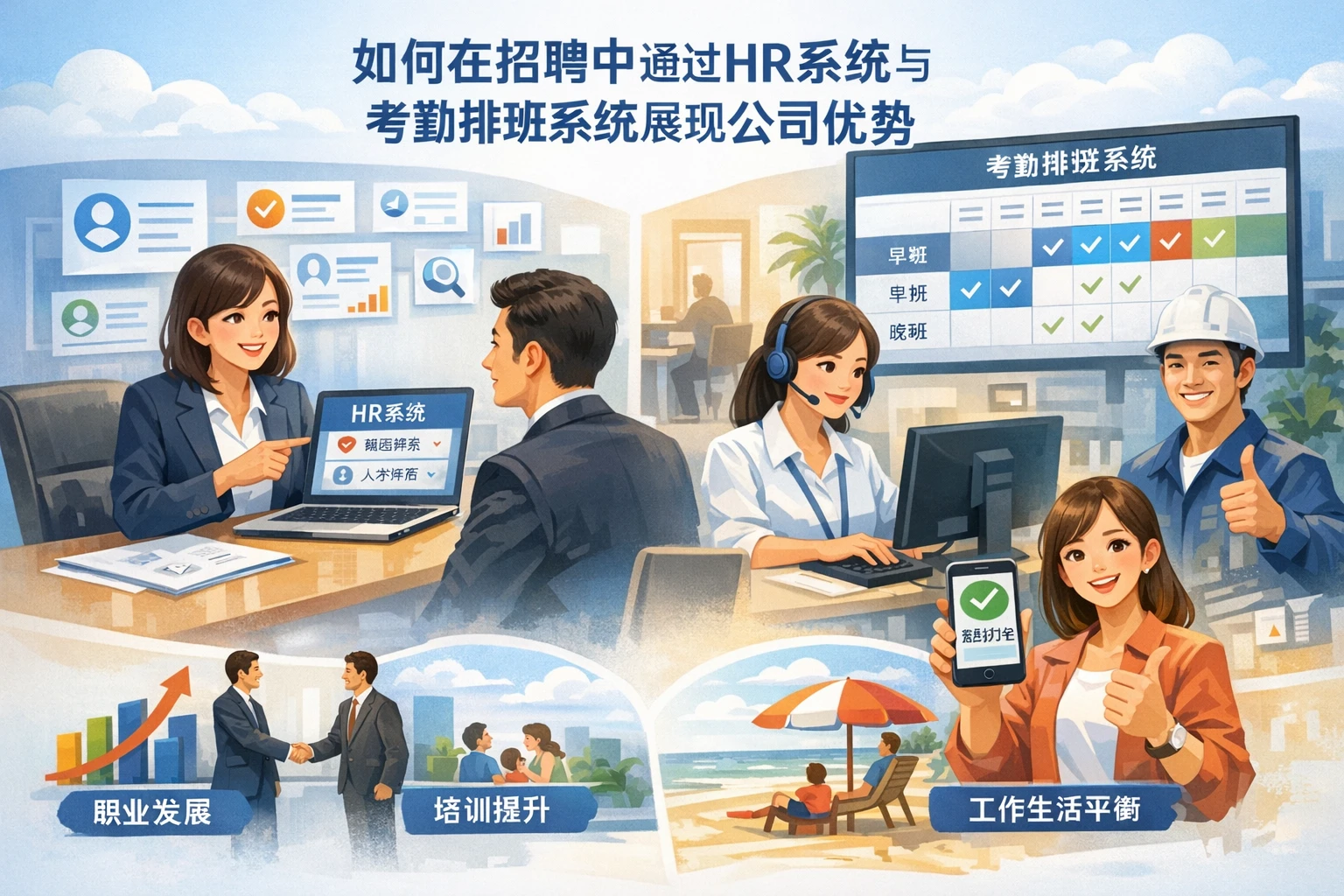 如何在招聘中通过HR系统与考勤排班系统展现公司优势