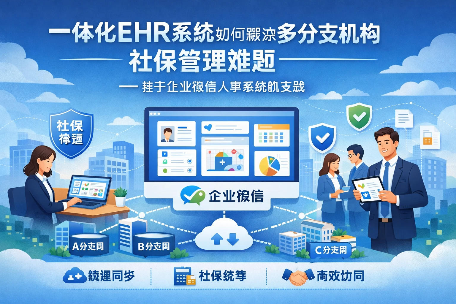 一体化EHR系统如何解决多分支机构社保管理难题——基于企业微信人事系统的实践