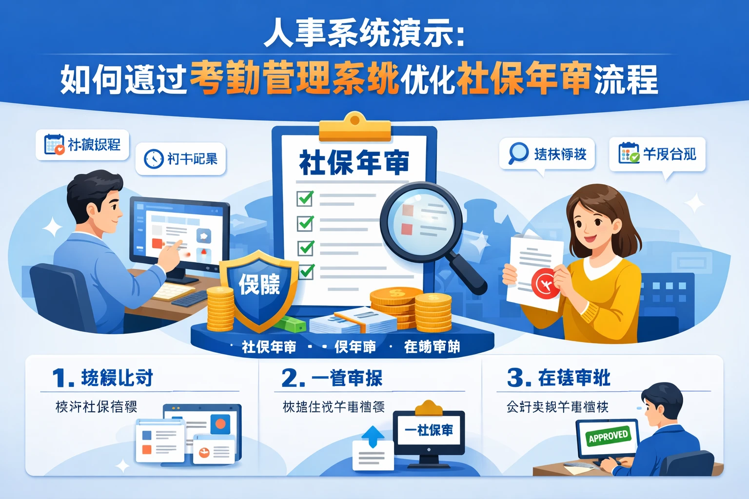 人事系统演示：如何通过考勤管理系统优化社保年审流程