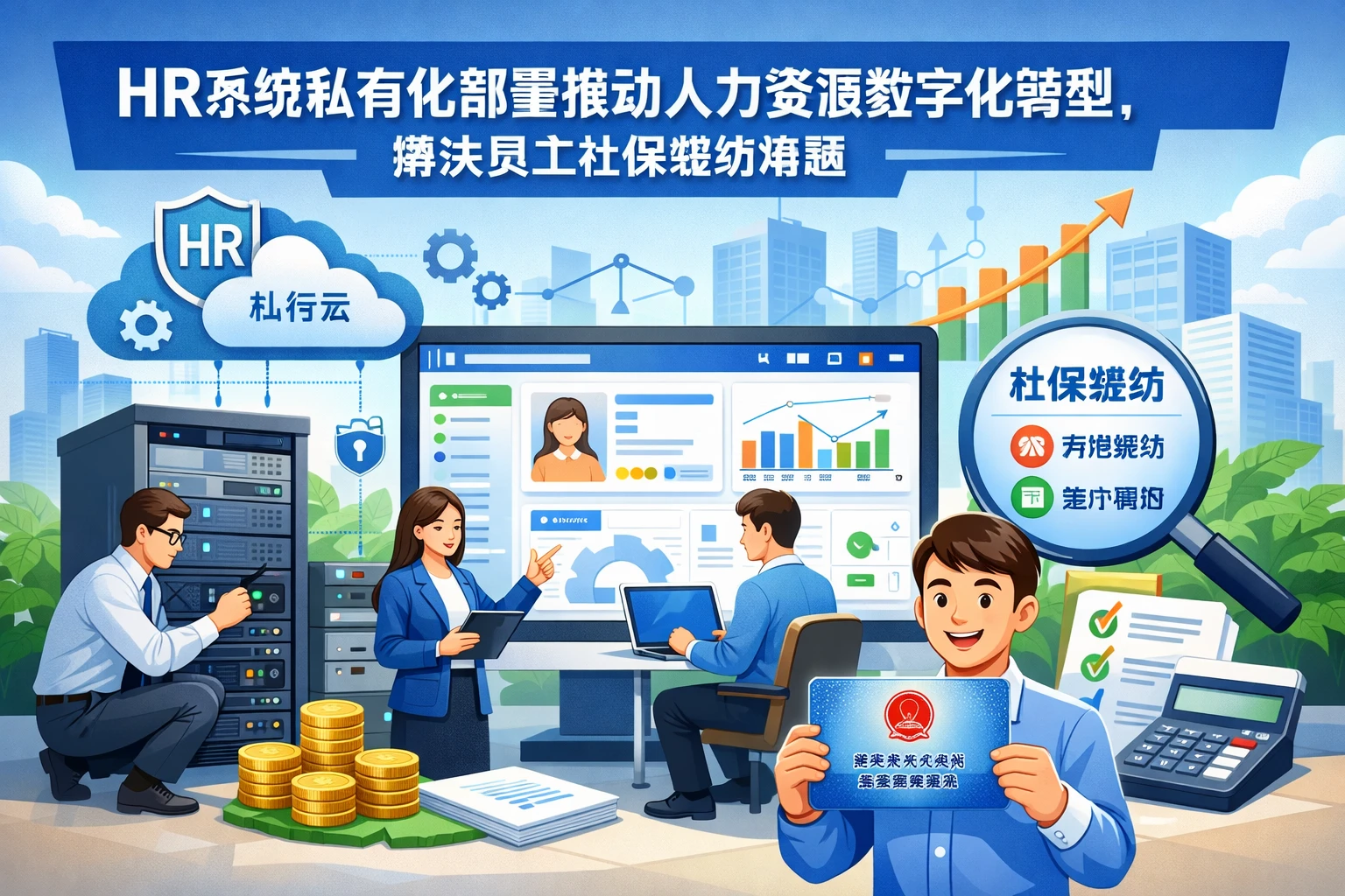 HR系统私有化部署推动人力资源数字化转型，解决员工社保缴纳难题