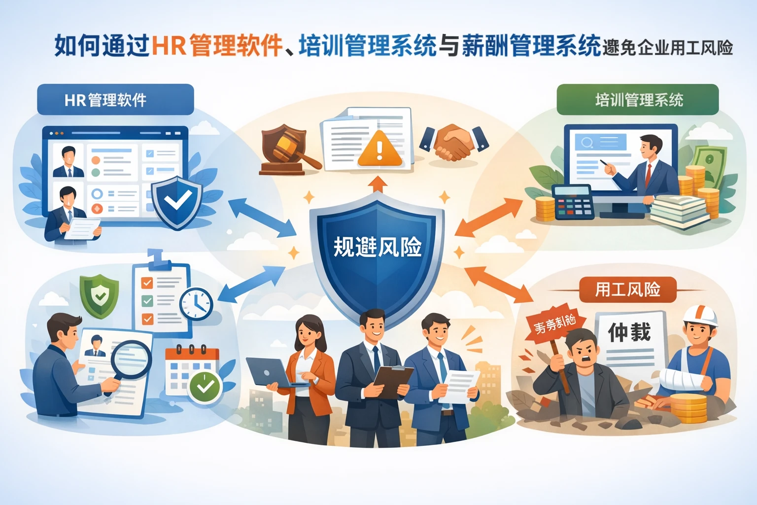 如何通过HR管理软件、培训管理系统与薪酬管理系统避免企业用工风险