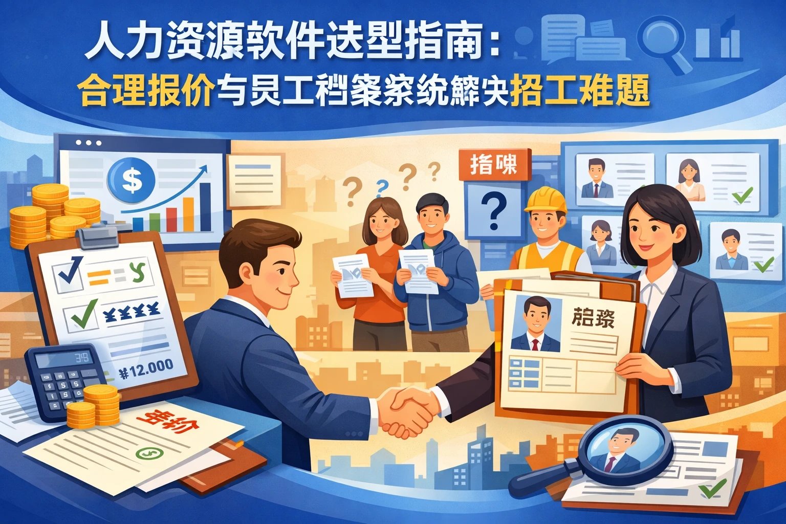 人力资源软件选型指南：合理报价与员工档案系统解决招工难题