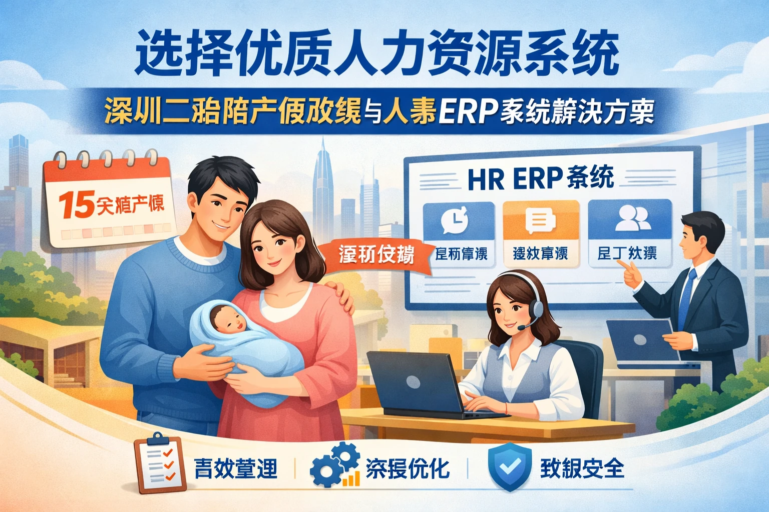 选择优质人力资源系统：深圳二胎陪产假政策与人事ERP系统解决方案