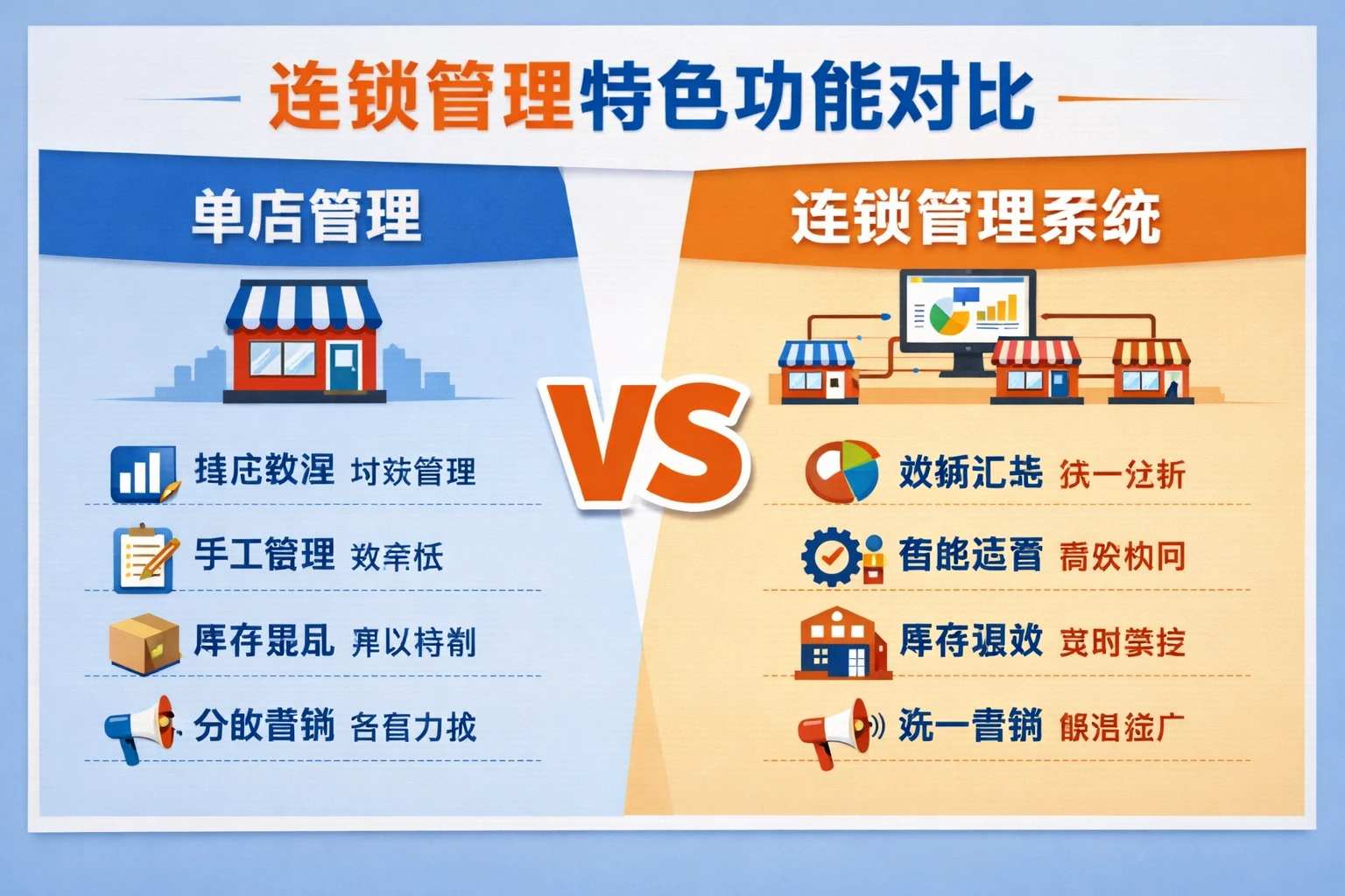 连锁管理特色功能对比