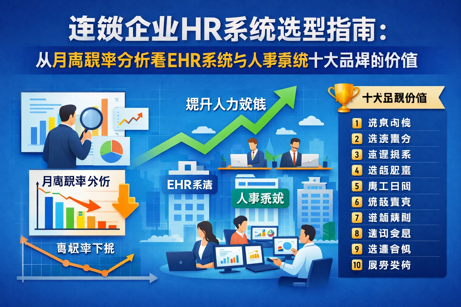 连锁企业HR系统选型指南：从月离职率分析看ehr系统与人事系统十大品牌的价值