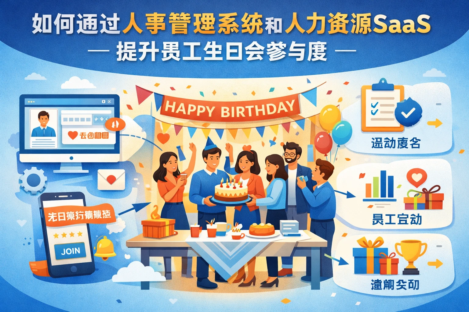 如何通过人事管理系统和人力资源SaaS提升员工生日会参与度