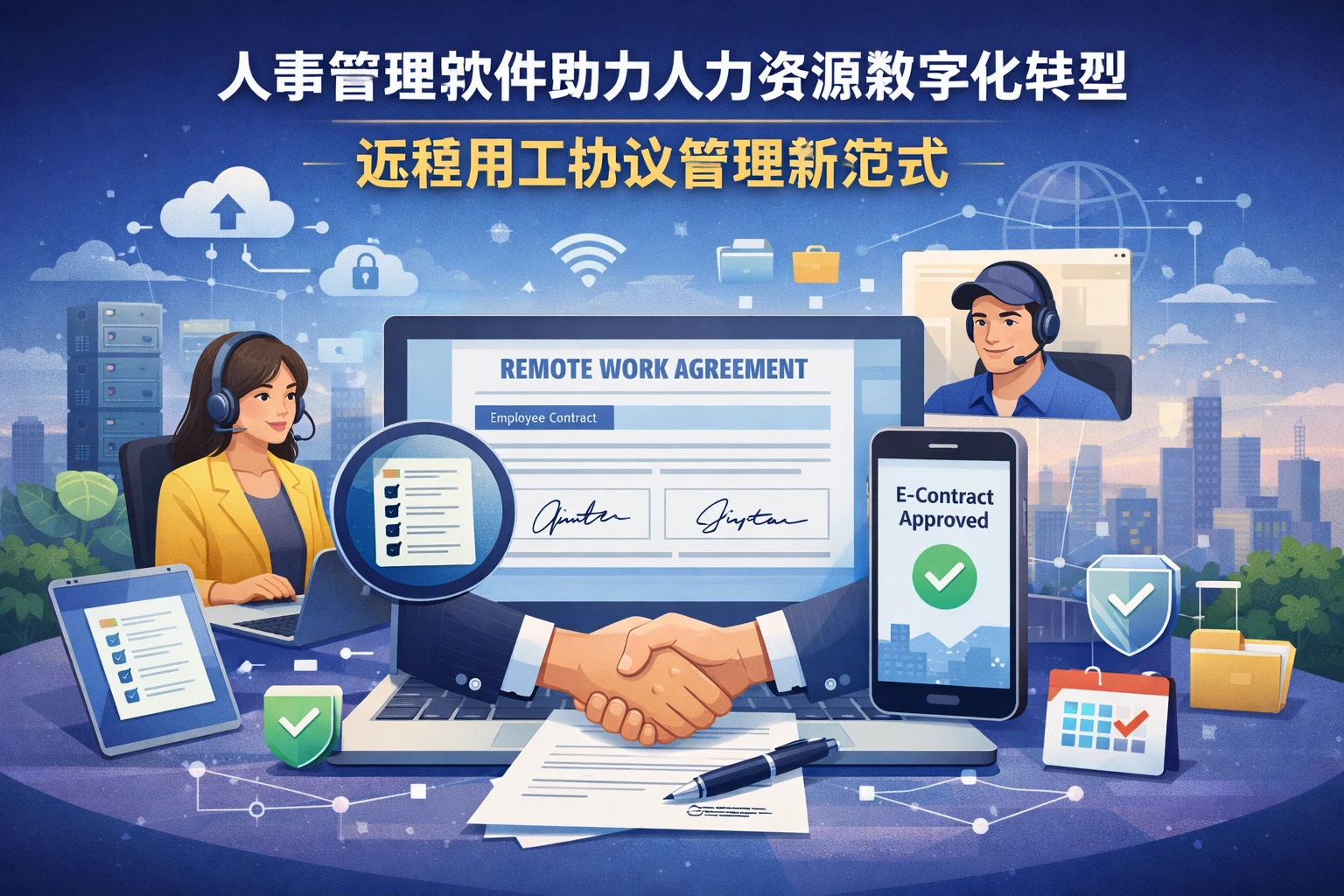 人事管理软件助力人力资源数字化转型：远程用工协议管理新范式