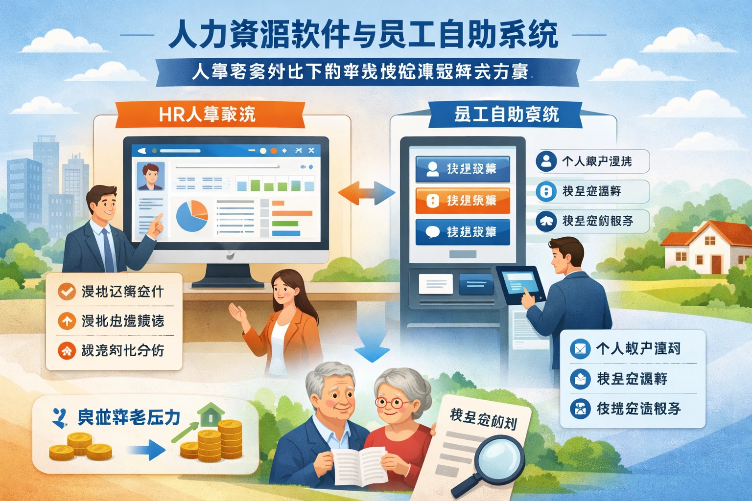 人力资源软件与员工自助系统：人事系统对比下的养老保险难题解决方案